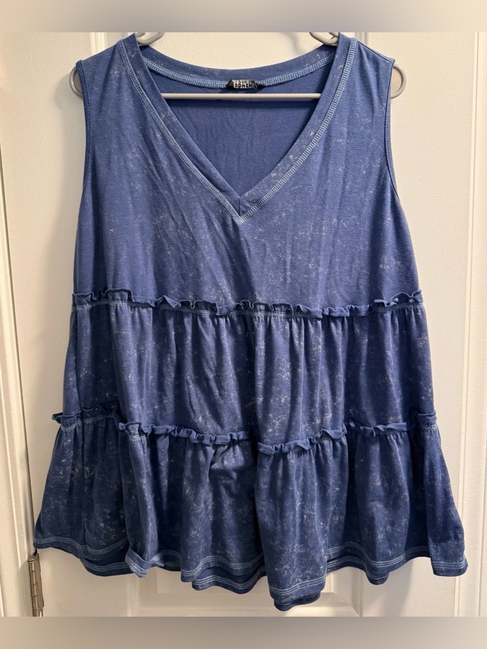 BloomChic Women's Blue Boho Tank Top, US 14/16